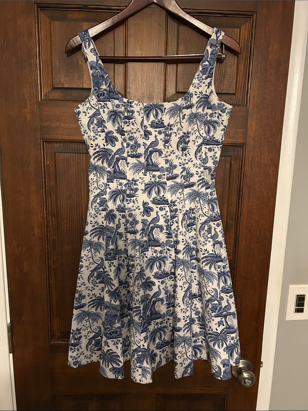 Staud blue and white Wells Dress Size 6